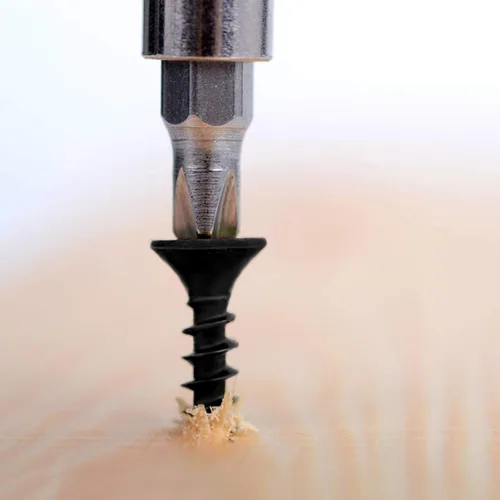 Miniatura 5 de Tornillo de madera de cabeza plana #8 x 5/8" con revestimiento de fosfato negro, 100 piezas, de autorroscado rápido, para paneles de yeso, de SG TZH