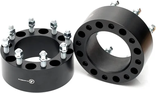 Miniatura 23 de Espaciadores de Rueda Forjados Negros 8x6.5 Pulgadas 1.5 Pulgadas con Pernos 14x1.5 Compatibles con Chevrolet GMC 8 Lug 8x165.1 para 1999-2010