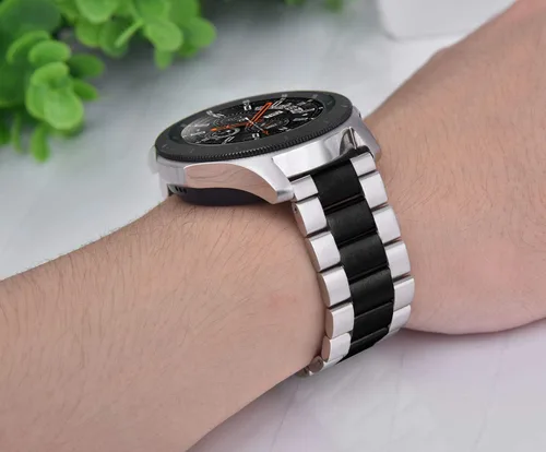 Miniatura 3 de Correa V-MORO Compatible con Galaxy Watch de 46 mm (2019) / Correas para Gear S3 / Gear S3 Classic / Galaxy Watch de 45 mm para hombre, de acero