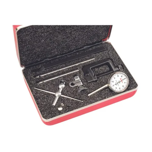 Miniatura 12 de Starrett Juego de indicadores de prueba de esfera universal con émbolo trasero, cara blanca, lectura 0-100, rango de 0-0.2 pulgadas, graduación