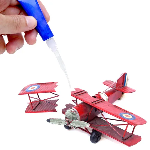 Miniatura 3 de Hsei 200 piezas de micropuntas de plástico con pegamento para botellas, extensor de pegamento aplicador de precisión para manualidades