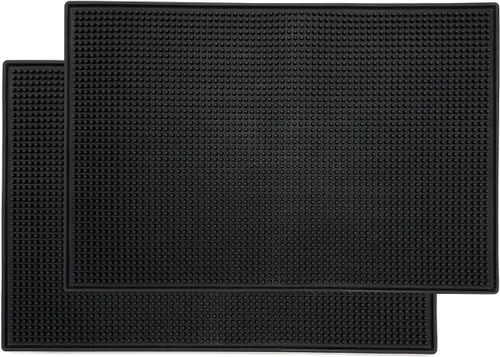 Miniatura 5 de Tapete de goma para barra de servicio, antideslizante de 12 x 6 pulgadas, 2 almohadillas de PVC de alta calidad para cocina, restaurante, encimera