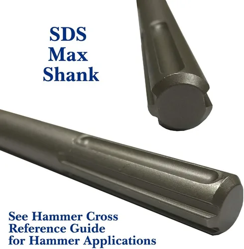 Miniatura 3 de Champion Chisel SDS Max Moil Point Cincel de 24 pulgadas, cincel de punta toro/acero endurecido, templado para durabilidad de impacto, números