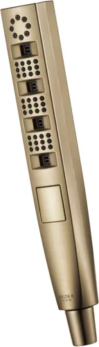 Delta Faucet Tetra H2Okinetic - Ducha de mano dorada, ducha de mano, ducha de mano, cabezal de ducha desmontable, Lumicoat bronce champán 59140-CZ-PR