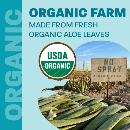 Miniatura 6 de Land Art - Gel orgánico de aloe vera bebible para alivio de acidez estomacal y reflujo ácido - 99.7% puro - Procesado en frío - Mejora la salud