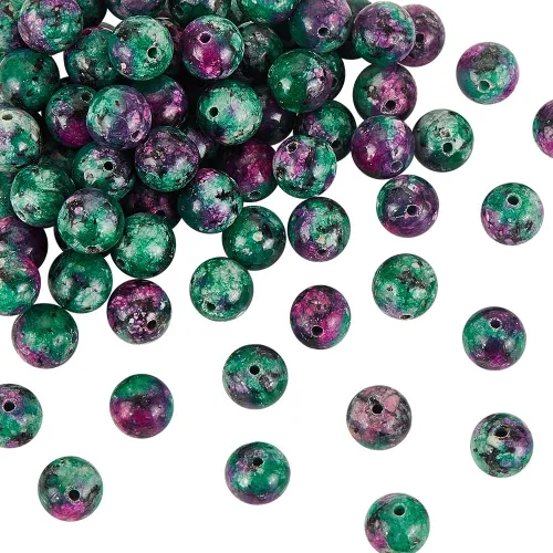 Miniatura 25 de OLYCRAFT 88-98pcspcs - Cuentas de amatista natural de 7.8 a 0.354 in, cuentas de energía redondas sueltas para hacer pulseras, collares, joyas
