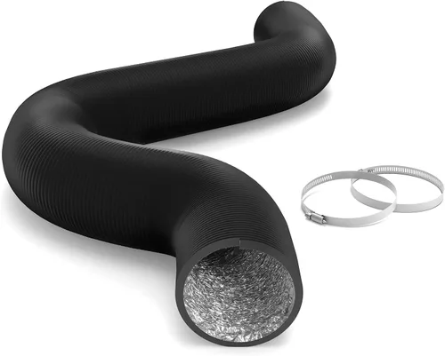 Miniatura 14 de iPower Manguera de ventilación flexible de conducto de aluminio de 3 pulgadas y 8 pies con protección de 4 capas para secadora para calefacción