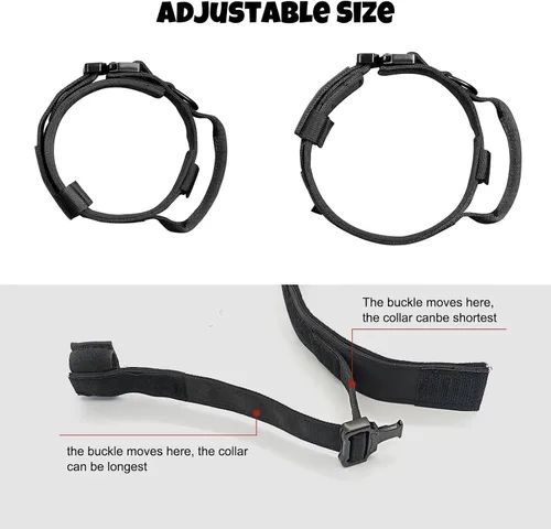 Miniatura 3 de Collar táctico personalizado para perro con parches de nombre y números, collar de perro personalizado con hebilla de metal de liberación rápida