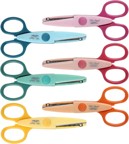 Miniatura 9 de Mr. Pen Tijeras para manualidades, borde decorativo, paquete de 6, zigzag, álbum de recortes, elegante, patrón, diseño