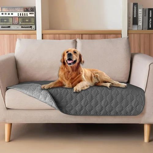 Miniatura 10 de gogobunny Manta 100% Impermeable de Doble Cara para Perros, Cubierta Suave para Cama de Mascotas, Reversible, Protege Muebles, Sillón, Sofá, Coche