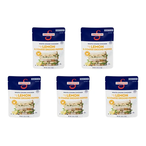Miniatura 12 de SWANSON S Ajo y Hierbas Pollo Blanco en Trozos Totalmente Cocinado, Listo para Comer, Comidas Simples Para Llevar, Bolsa de 2.6 OZ (Caja de 12)