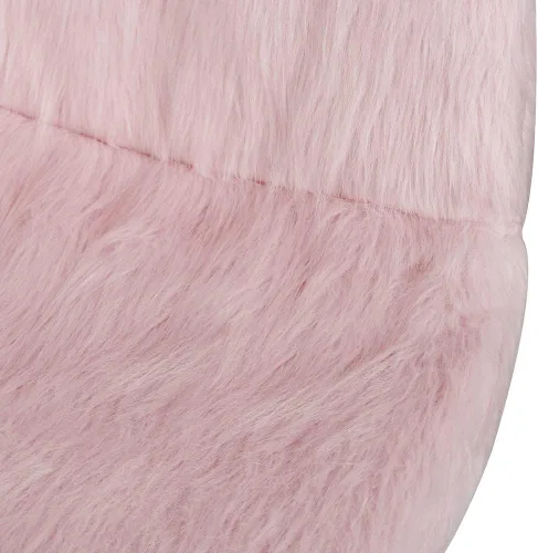 Miniatura 9 de GIA Juego de 1 funda de piel sintética con patas de metal contemporáneas sin brazos y funda extraíble para silla, color rosa champán