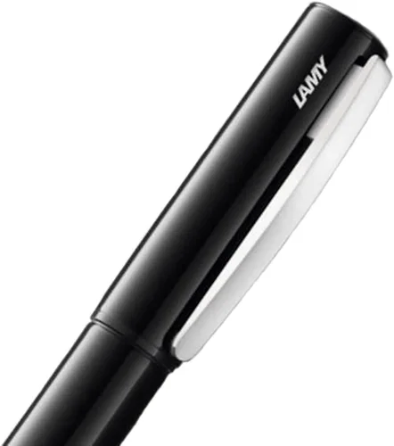 Miniatura 3 de Lamy Acento Negro Brillante Acabado Rodio Anillos Grip Rollerball Pen - L398-LD