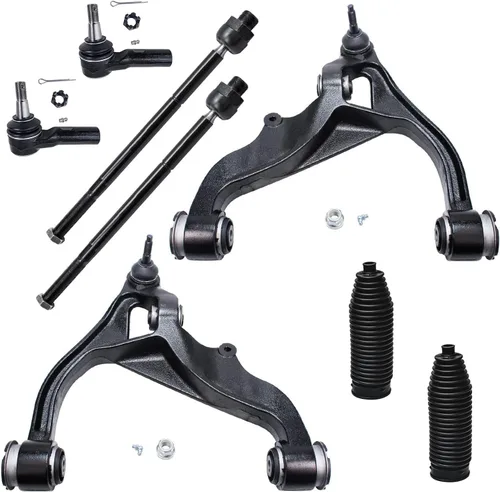 Miniatura 363 de Detroit Axle - Kit de brazos de control de extremo delantero de 8 piezas para Dodge Dakota 00-04, Durango 00-03, 4 brazos de control superior e