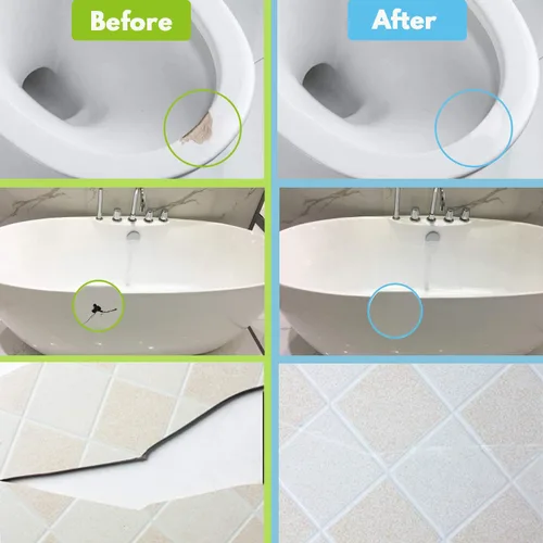 Miniatura 5 de NADAMOO Kit de reparación de bañera y azulejos, kit de reparación de ducha de azulejos blancos para piedra acrílica de cerámica de porcelana
