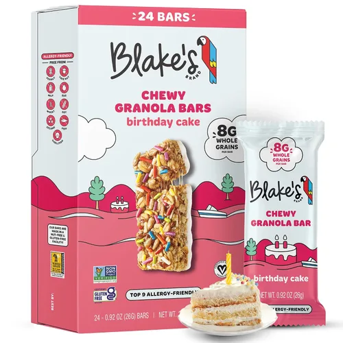 Miniatura 10 de Blake’s Seed Based, Barras de granola masticables — Manzana y canela (24 unidades), veganas, sin gluten, sin nueces y sin lácteos; snack saludable