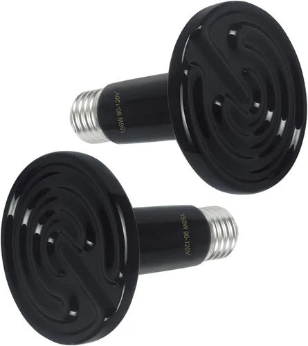 Miniatura 10 de Emisor infrarrojo de cerámica de 75 W, calentador de reptiles sin luz, para dragones barbudos, lagartos, tortugas, serpientes, anfibios y pollos