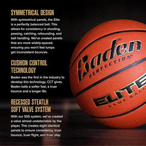 Miniatura 5 de Baden Elite Premium Quality Composite Basketball Ideal for Indoor Games Youth, Women & Men's Sizes