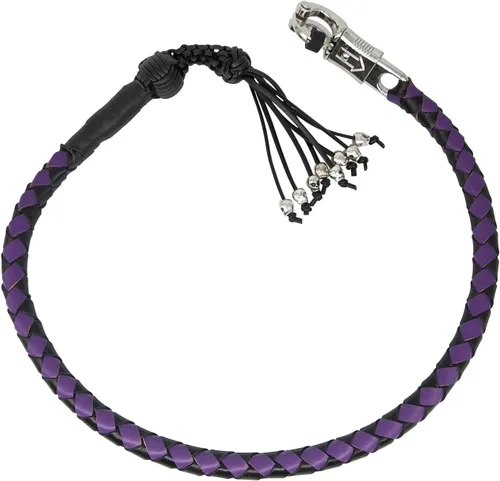 Miniatura 14 de Biker Whip - Látigo para motocicleta de 36 pulgadas, accesorios de manillar para motocicleta, látigos trenzados de cuero genuino para motocicletas