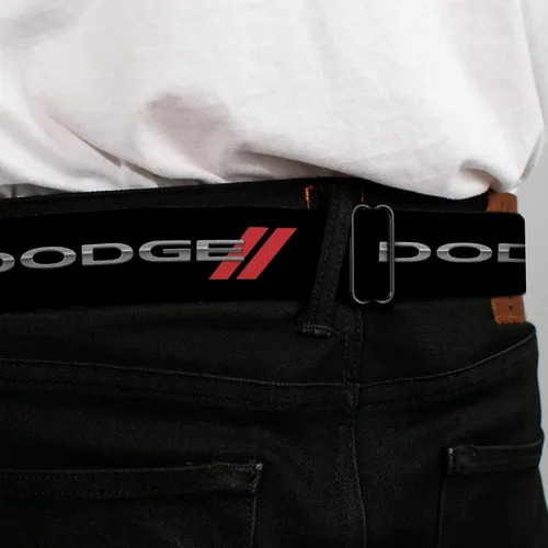 Miniatura 4 de Buckle-Down Cinturón de seguridad - Dodge Red Rhombus REPEAT - 1.5 pulgadas de ancho - 32-52 pulgadas de largo