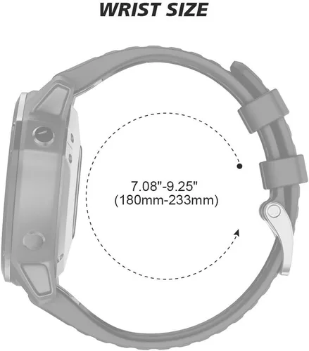 Miniatura 7 de ANCOOL Compatible con banda Fenix 6X/7X de 26mm Quickfit, correa de silicona suave de repuesto para relojes inteligentes Fenix 5X/Fenix 8 de Verde