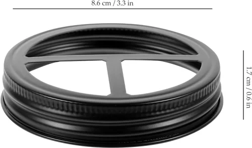 Miniatura 2 de Alipis Juego de 2 tapas de tarro de boca ancha para cepillos de dientes, juego de conservas, tapa de tarro dividida, tapas de hojalata, tapa
