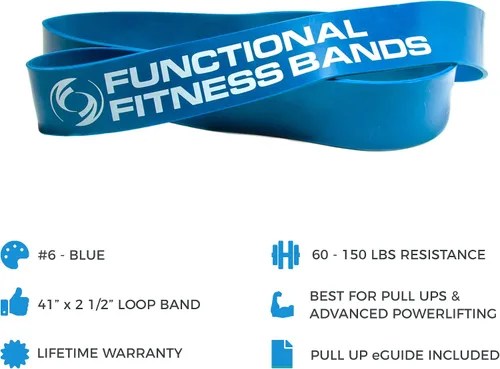 Miniatura 2 de Functional Fitness Banda de resistencia, elige entre 7 bandas de tensión, 5–200 libras de resistencia para movilidad, estiramientos, pilates