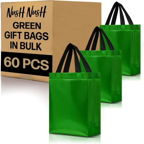 Miniatura 69 de Nush Nush - Bolsas de regalo reutilizables azul aguamarina a granel (azul aguamarina - Tamaño mediano - Juego de 30)