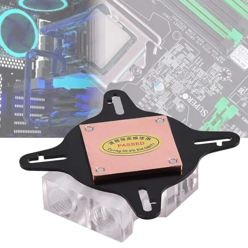 Miniatura 2 de Richer-R Base enfriadora de agua con bloque de agua GPU, computadora PC GPU bloque de refrigeración de agua universal bloque de agua enfriador