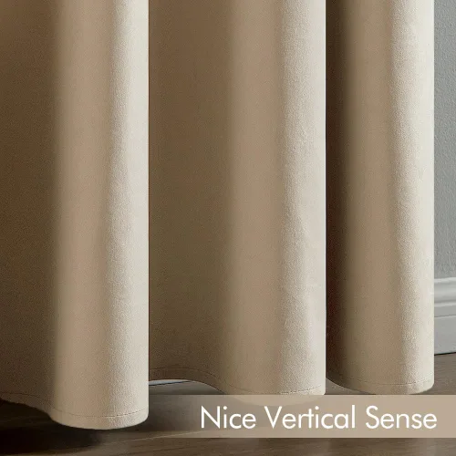 Miniatura 6 de EMEMA Cortinas opacas de terciopelo de 84 pulgadas, 2 paneles, cortinas de lujo con aislamiento térmico para dormitorio, con ojales, insonorizadas