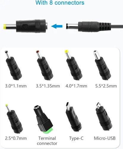 Miniatura 3 de ALITOVE Adaptador de fuente de alimentación de 5 V 2 A, cargador de 5 voltios, 10 W, CA, 100-240 V, 50-60 Hz, cable de alimentación de repuesto