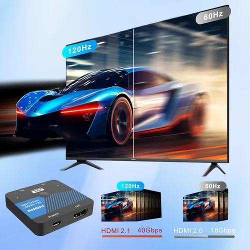 Miniatura 3 de 8K HDMI Switch 2 en 1 salida 4K @120Hz HDMI Switcher Soporte HDR10+, Dolby Vision, VRR, ALLM
