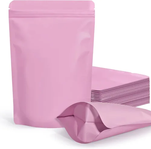 Miniatura 12 de FireKylin Paquete de 100 bolsas resellables con pie, bolsas a prueba de olores con cierre de cremallera de aluminio para embalaje
