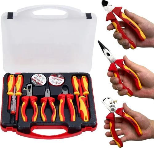 WEDO Juego de herramientas aisladas de 1000 V, juego de destornilladores y alicates, herramientas magnéticas VDE para electricista, bolsa de