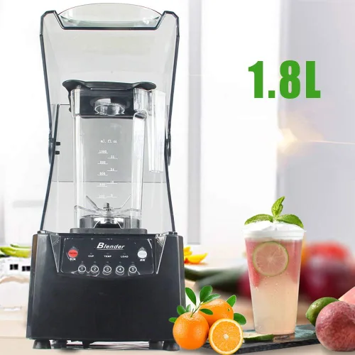 Miniatura 2 de Licuadora comercial de 2600 W con cubierta insonorizada, bajo nivel de ruido, 1.8 L, mezclador de batido de alta resistencia, mezclador de encimera