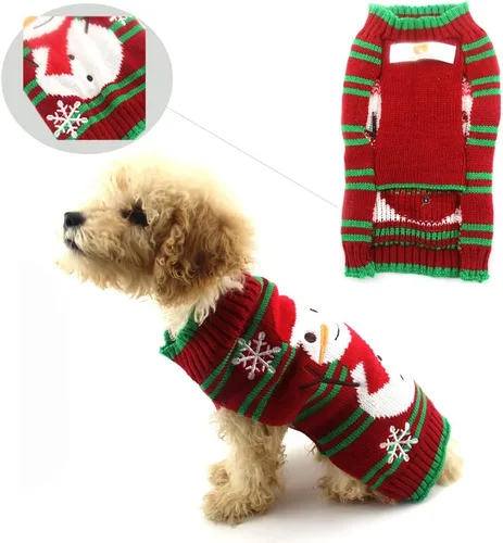 Miniatura 5 de NACOCO Dog Snow Sweater - Snowman Holiday Xmas Christmas Pet Clothes for Small Dog and Cat (Snowman, S)