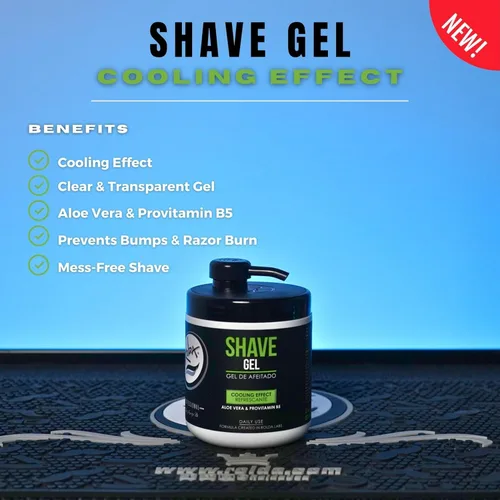 Miniatura 3 de Rolda Gel de afeitado refrescante para pieles sensibles, gel de afeitado transparente sin espuma para hombres con aloe vera, provitamina B5