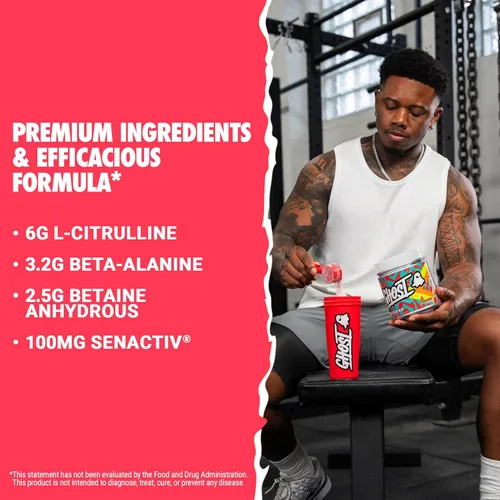 Miniatura 3 de GHOST Legend - Polvo de pre-entrenamiento, crema de naranja, 30 porciones, preentrenamiento para hombres y mujeres con colina, L-citrulina y beta