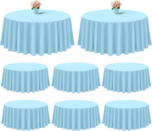 Miniatura 101 de Showgeous Paquete de 4 manteles rectangulares de poliéster de 60 x 102 pulgadas, resistentes a las arrugas, lavables, para bodas, mesas de comedor