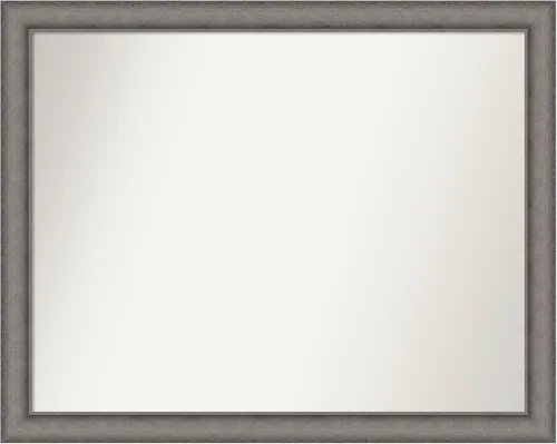 Miniatura 389 de Amanti Art Espejo de pared personalizado no biselado (24.5 x 24.5 pulgadas), marco gris marrón alta, varios tamaños personalizados, espejo de baño