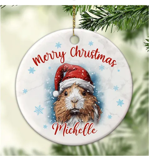 Miniatura 15 de Hyturtle Adorno de Navidad personalizado para amantes de las llamas, adorno de cerámica con nombre personalizado de llama, regalos lindos