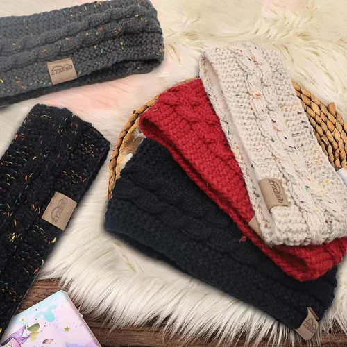 Miniatura 7 de ZYXBBD Winter Headbands for Women Ear Warmer-Ear Warmers for Women Knit Headbands Thicken Elastic Ear Muffs Winter Women for Outdoor Sports,Skiing