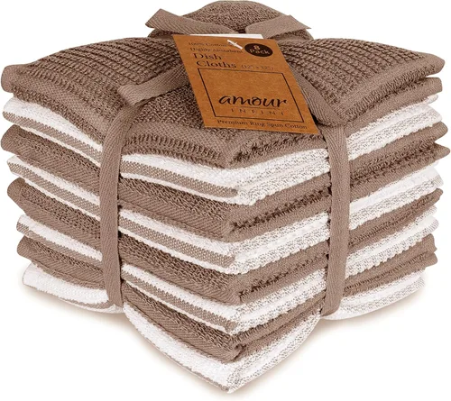 Miniatura 16 de Amour Infini paños de cocina y repasadores, 100 % algodón, muy absorbentes, se pueden lavar a máquina