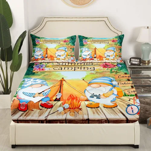 Miniatura 32 de Sábana bajera ajustable con estampado de leopardo, tamaño individual, juego de ropa de cama rústica con rayas de piel de cebra, decoración