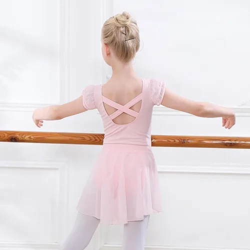 Miniatura 4 de DIPUG Leotardos de ballet para niñas, combo de leotardo de baile extraíble para niñas pequeñas