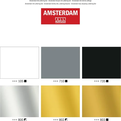 Miniatura 4 de Amsterdam Set de tinta Lettering, nosotros: talla única, Multi