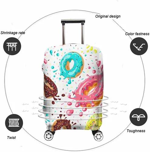 Miniatura 2 de Funda protectora para equipaje de viaje, color gris infinito, funda protectora lavable para maleta de 25 a 28 pulgadas L