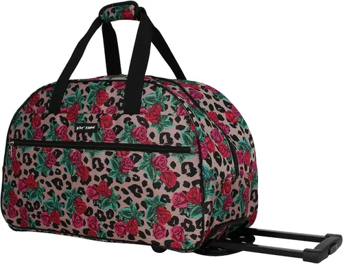 Miniatura 2 de Betsey Johnson Colección de equipaje de mano de diseñador - Bolsa de lona ligera de 22 pulgadas - Maleta de viaje de negocios de fin de semana con 2