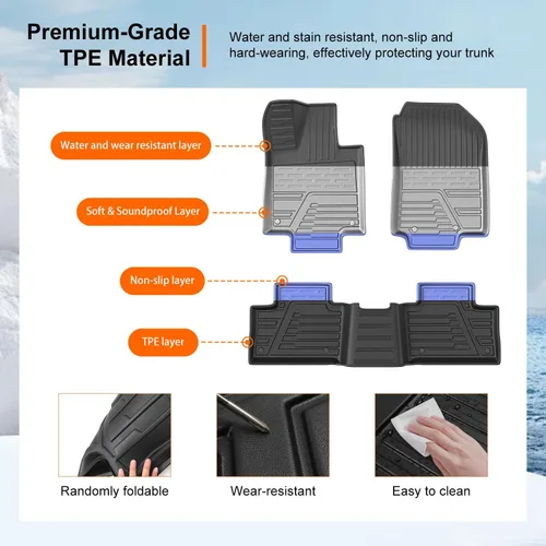 Miniatura 5 de powoq Alfombrilla de Piso Compatible con Toyota RAV4 2019 2020 2021 2022 2023 2024 2025 Alfombrilla de Maletero TPE Forro de Carga Reemplazo
