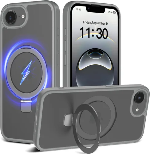 Miniatura 18 de Funda con soporte ultra magnético para iPhone 17 Pro Max [protección militar contra caídas] [compatible con MagSafe] a prueba de golpes, translúcida